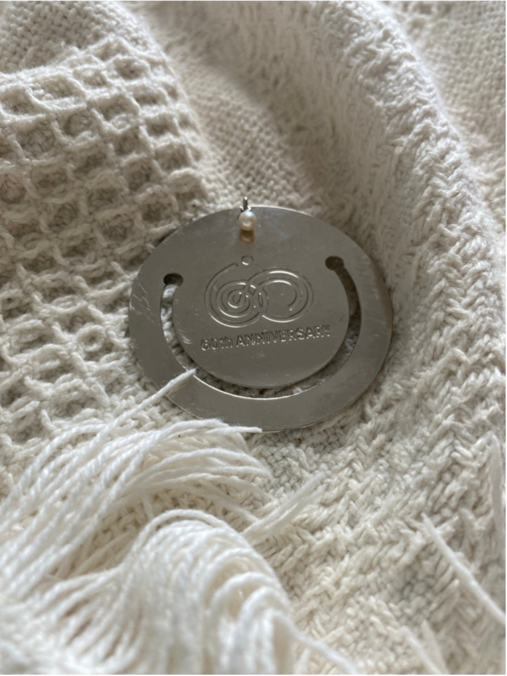 Mikimoto 60th Anniversary Bookmark – Silver with Small Pearl Charm
